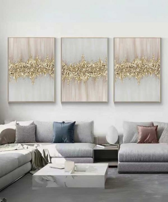 Silver Frame 60*90 Cm Crystall Porsalein Painting Decorative For Living Room Gold  Diamound Effect